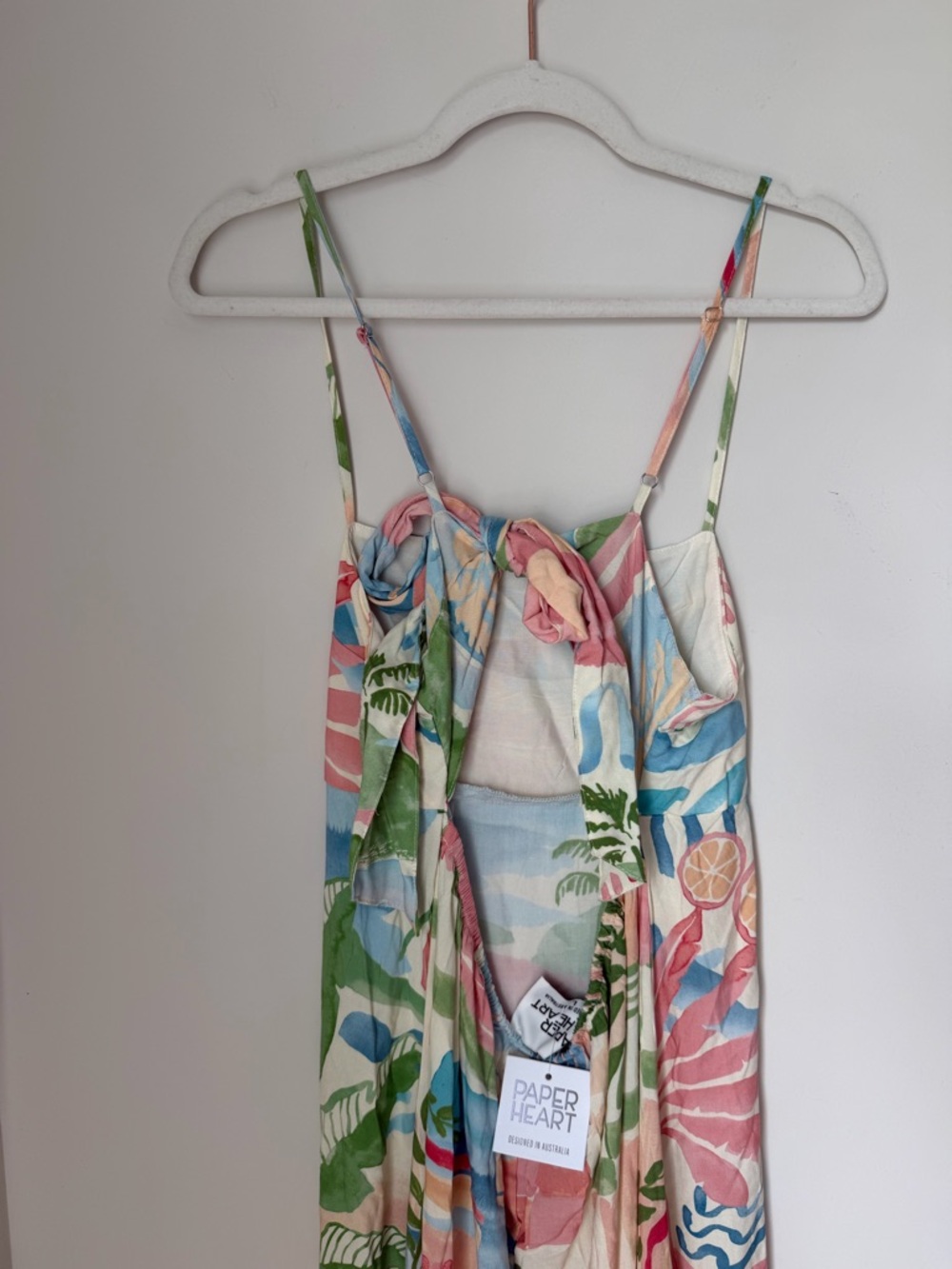 Paper heart island Tropical Print Maxi open back sun Dress - Picture 6 of 6